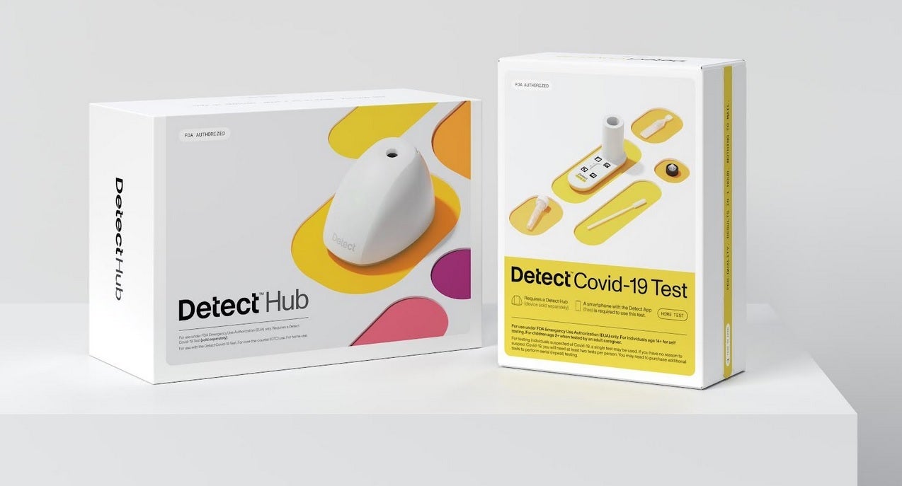 The Detect Starter Kit - At home COVID test uses your Android or iPhone handset, a special app, and the Detect kit