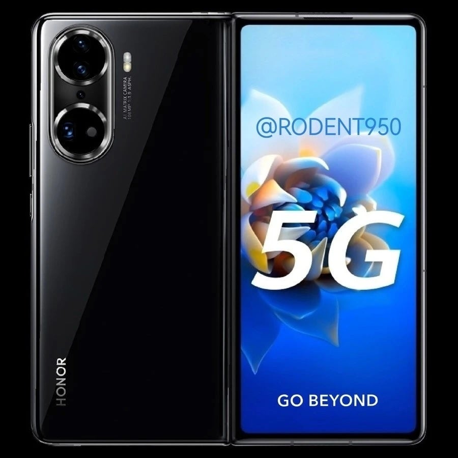 Render of the Honor Magic V foldable - Honor reveals the name of its 5G foldable flagship phone