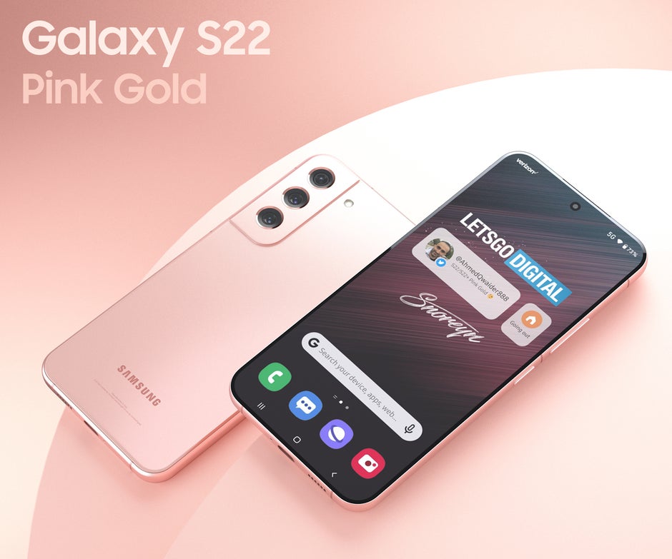 Samsung Galaxy S22 Renders In A Youthful Pink Gold Color Appear Online Phonearena