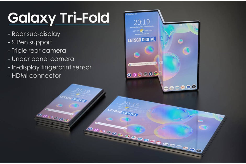 Le design du téléphone à trois volets de Samsung prend enfin forme (rendus)