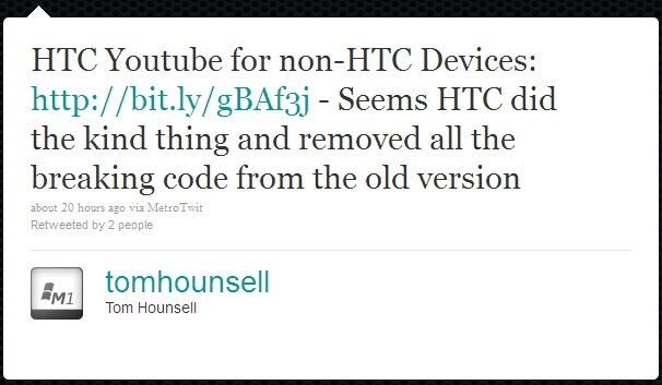 HTC's YouTube app for Windows Phone 7 now hacked for installation on any WP7 device