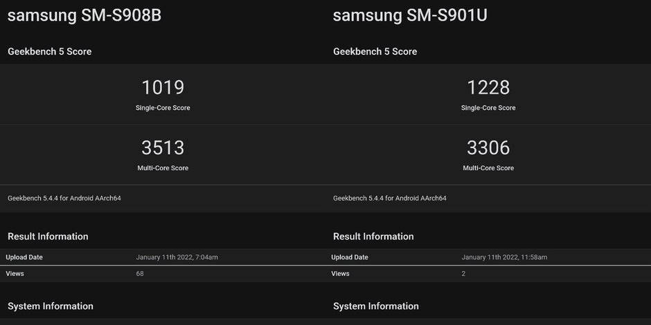 More recent benchmark scores show that the Exynos 2200 might have the edge when it comes to multicore performance - Galaxy S22 series with Exynos chipset starting to pop up at European retailers