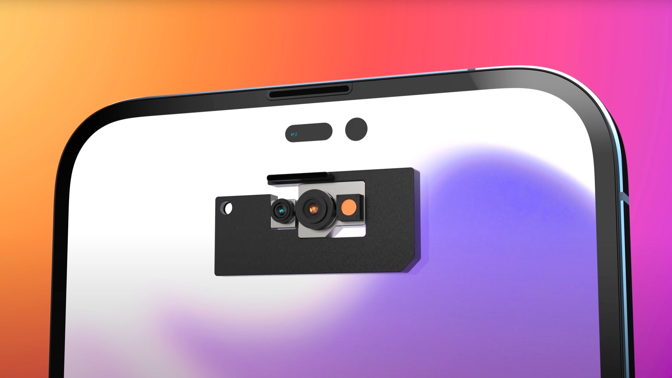 Renders by EverythingApplePro. - iPhone 14 Pro weird notch replacement to teach Android an Apple lesson on design