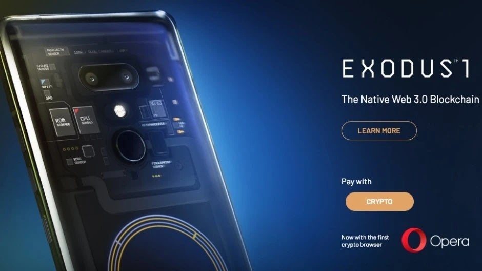 The HTC Exodus 1 phone comes with the Opera Crypto Browser preinstalled - Opera launches crypto browser for Android, iOS version coming soon