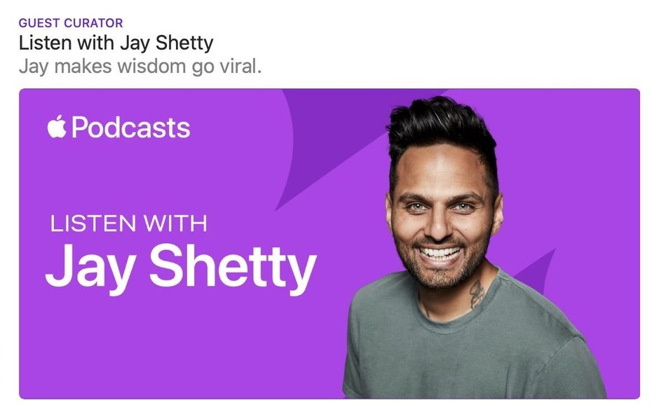 Apple Podcasts now has a "Listen With" section with recommendations from famous people