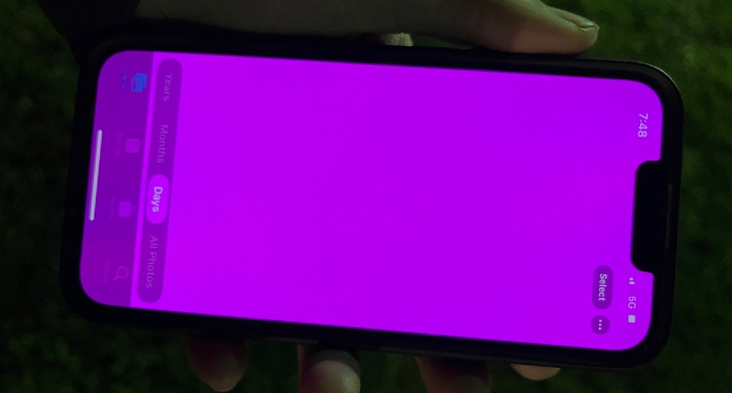 Several iPhone 13 Pro users have had problems with their screen turning purple or pink - Apple says the pink screen iPhone 13 Pro issue is a software problem and mentions a solution