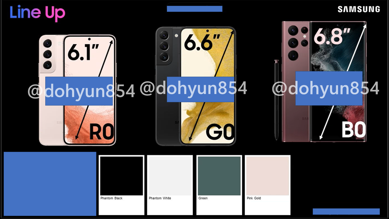 Leaked Galaxy S22 series marketing images - Leaker posts Galaxy S22 promo video and marketing images
