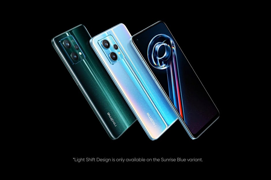 The Realme 9 Pro+ in Green and Sunrise Blue - The Realme 9 Pro series will be announced on February 16