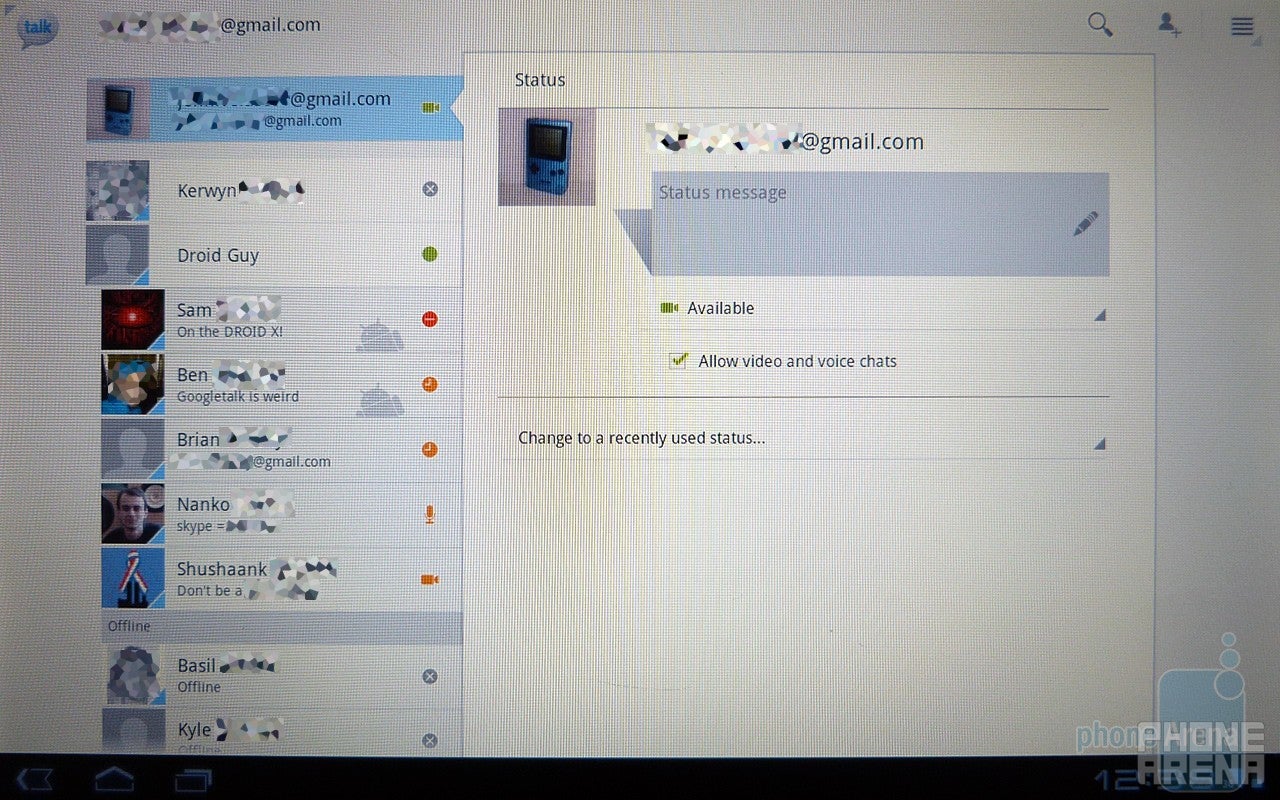 Google Talk - Android 3.0 Honeycomb Walkthrough