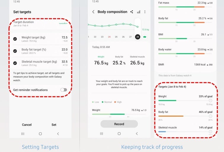 samsung health body composition