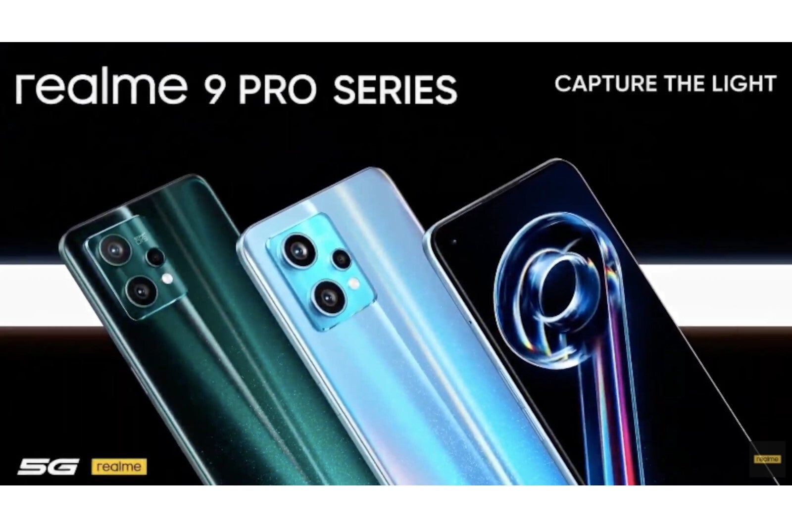 Realme 9 Pro, 9 Pro+ - Aurora Green, Sunrise Blue, Midnight Black - Realme 9 Pro, 9 Pro+ arrive with 60W charging, 120Hz display, triple camera
