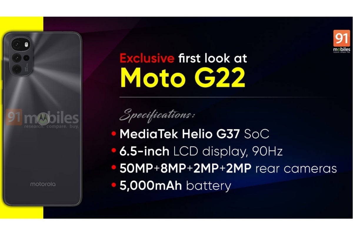 The low-cost Moto G22 leaks out in (legit) renders with four rear-facing cameras