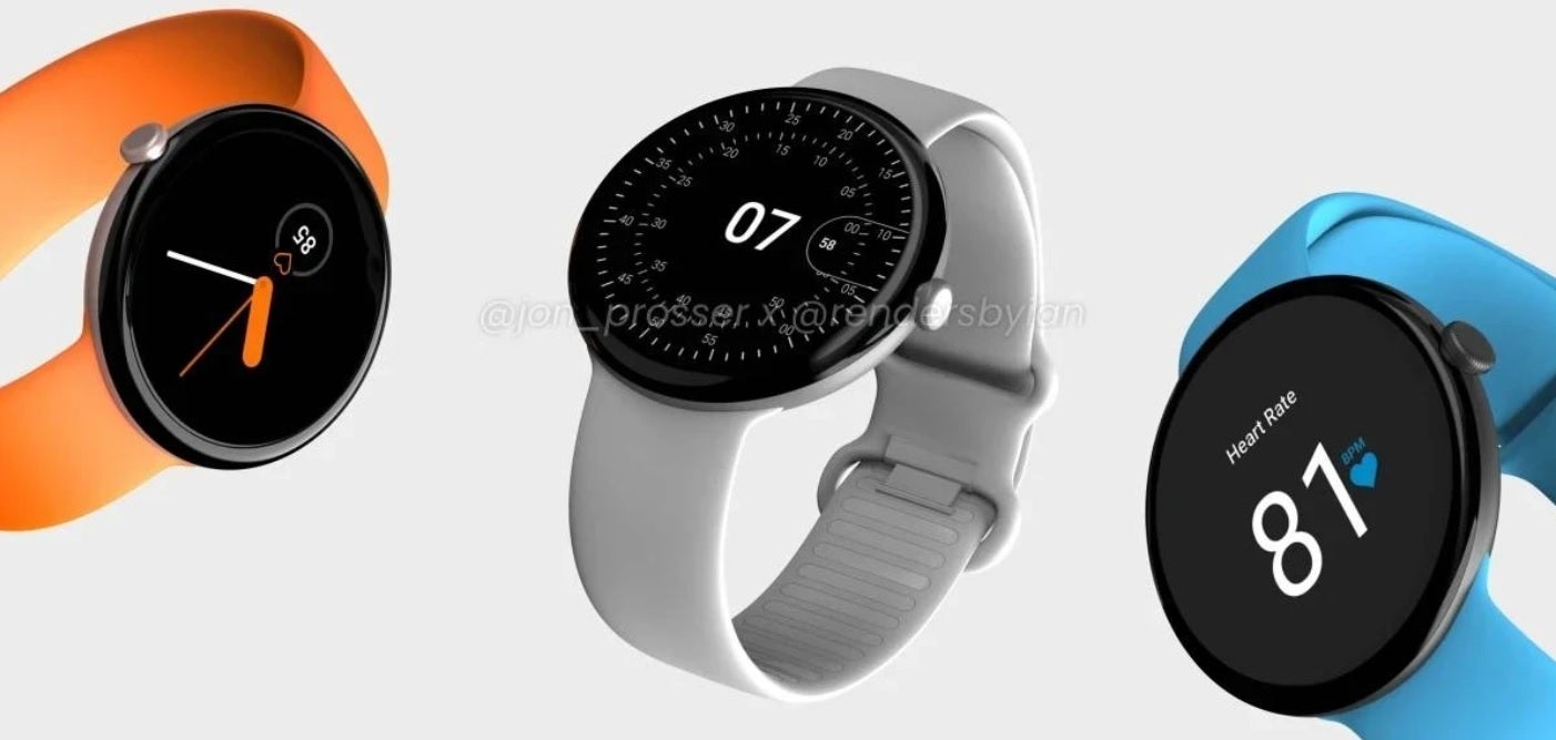 Renders of the Google Pixel Watch - Qualcomm&#039;s new smartwatch chips will reportedly be built using 4nm process node