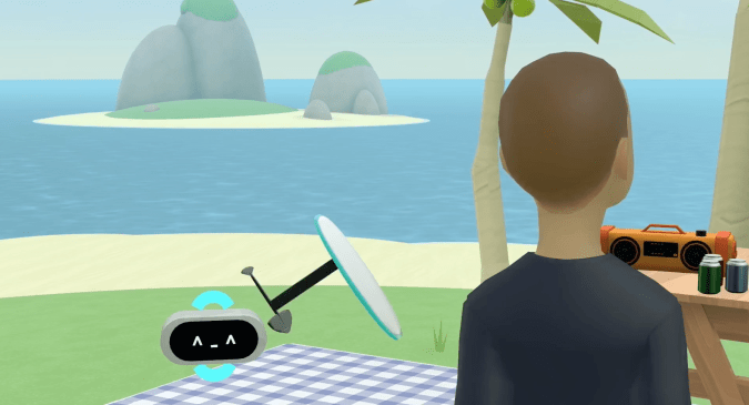 Here's the scene Zuckerberg created with his voice commands - Meta shows an AI bot that allows users to create VR worlds in the metaverse using voice