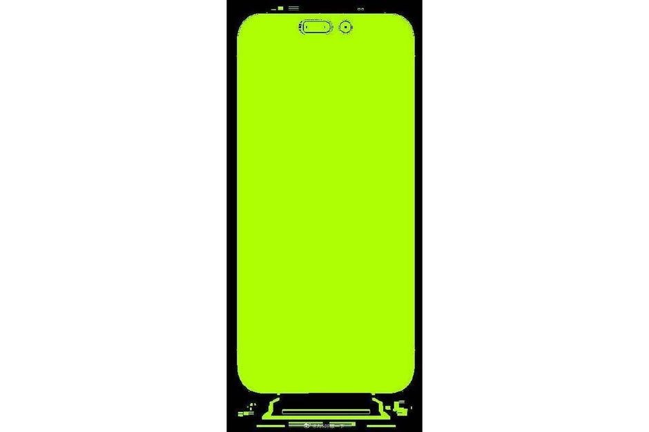 iPhone 14 schematic posted on Weibo - Alleged iPhone 14 cutout setup is so big Apple may as well have stuck with the notch