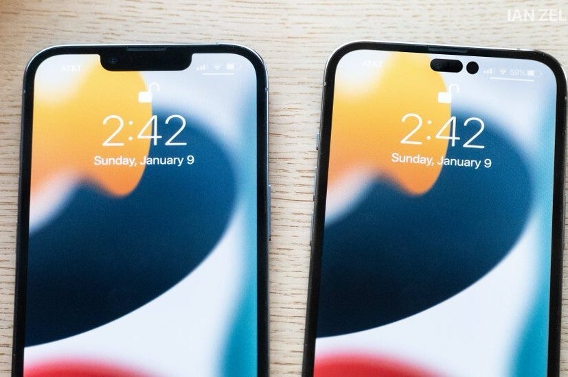 iPhone 14 render based on rumors showed smaller cutouts - Alleged iPhone 14 cutout setup is so big Apple may as well have stuck with the notch