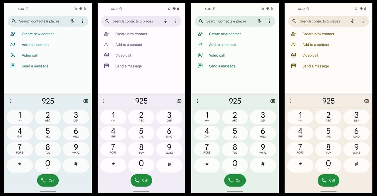 Revamped Material You dialer for Android 12 in Light mode - Update to Android 12 dialer is hidden in Google Phone app