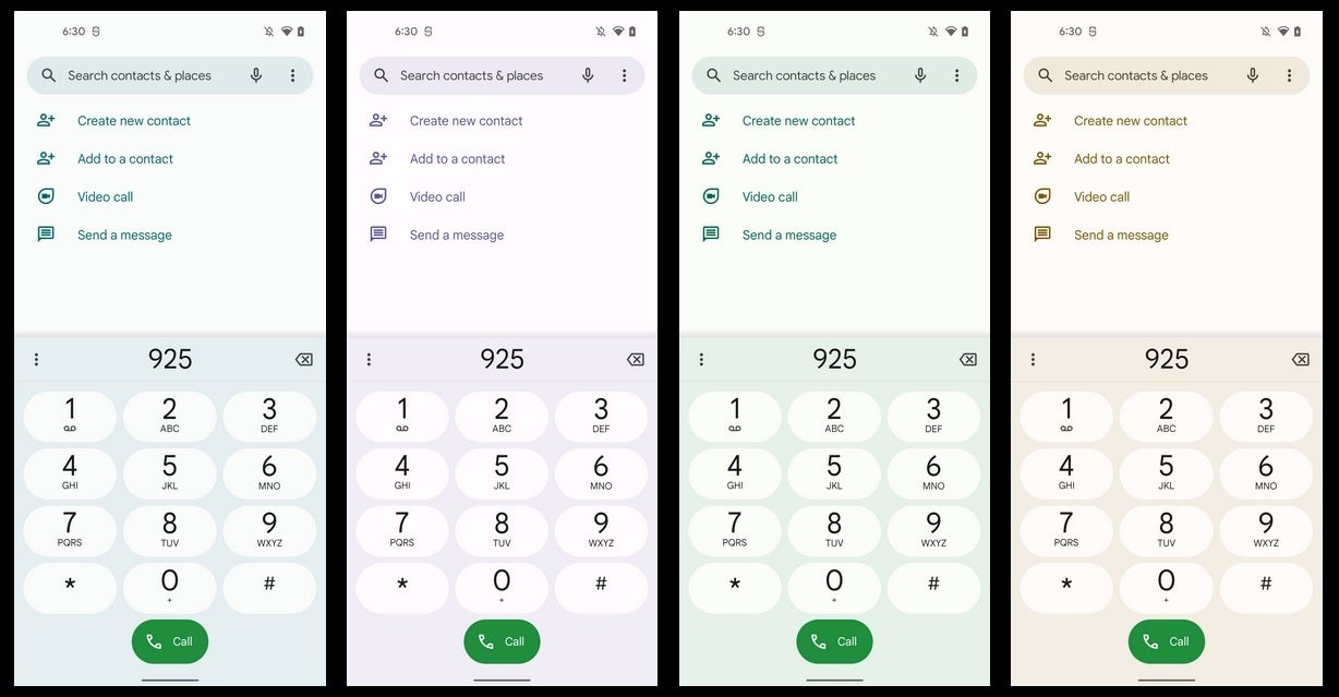 Revamped Material You dialer for Android 12 in Light mode - Update to Android 12 dialer is hidden in Google Phone app