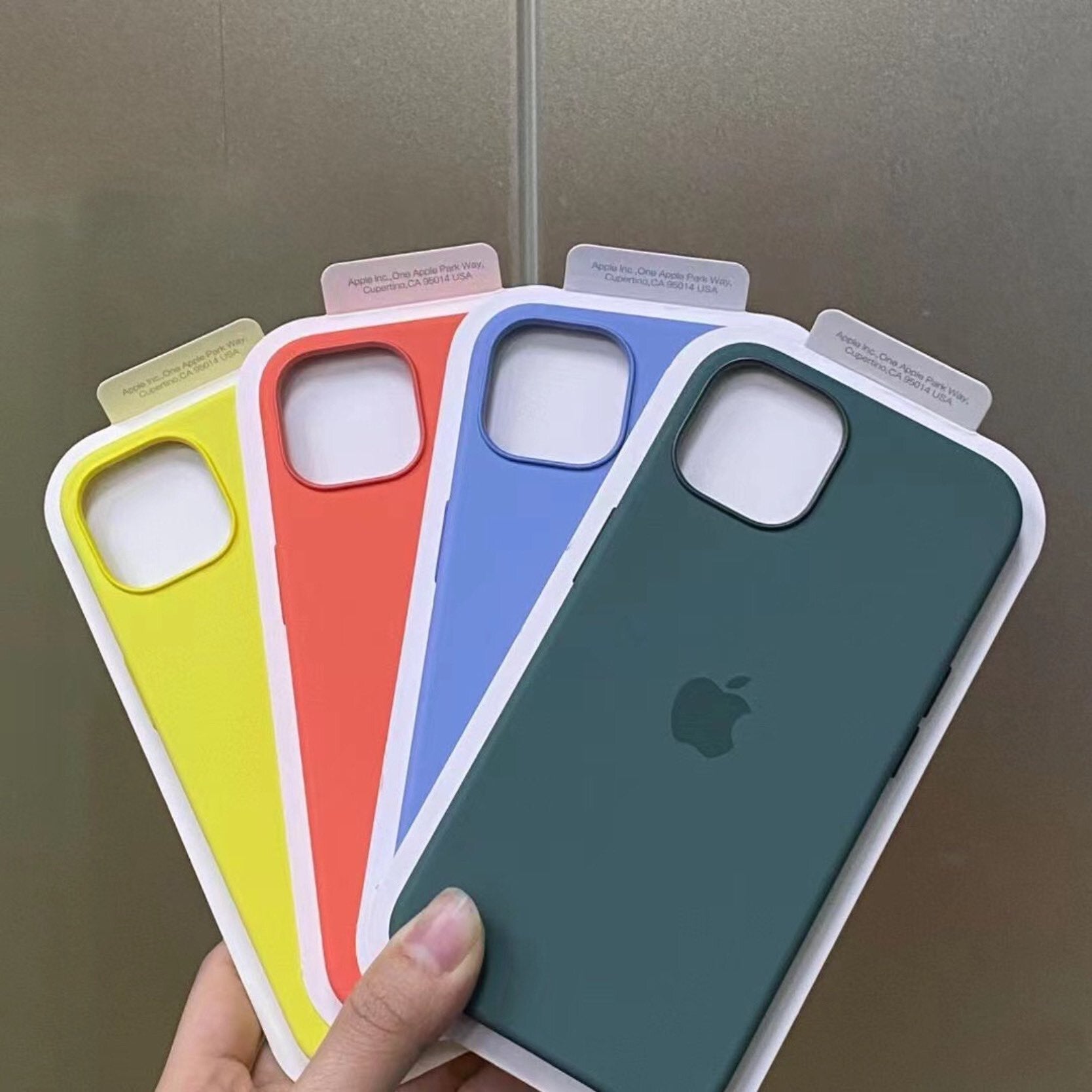 Reportedly, these are the new colors - Leaked images of four new iPhone 13 MagSafe cases appear online