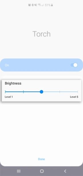 Samsung's Torch Brightness settings - A long-running iOS feature may hop over to Android 13 for a change