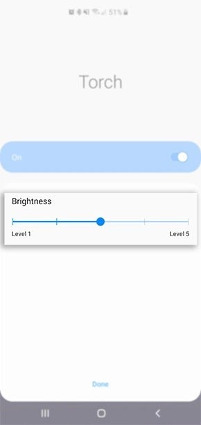 Samsung&#039;s Torch Brightness settings - A long-running iOS feature may hop over to Android 13 for a change