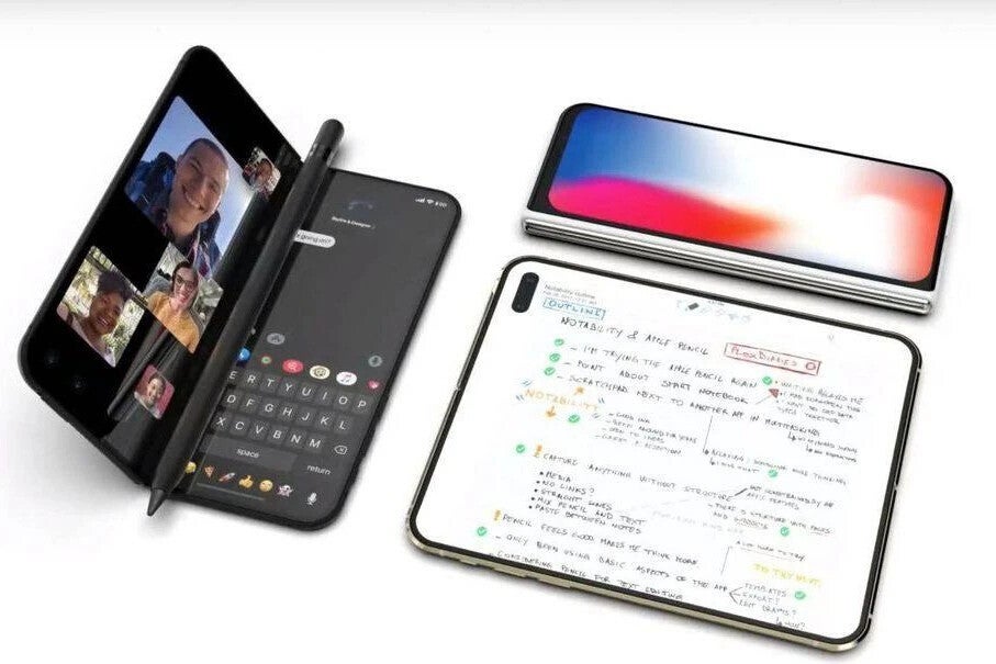 Foldable iPhone concept by Ben Geskin - Apple's making a folding laptop: Is the curse about to be broken?