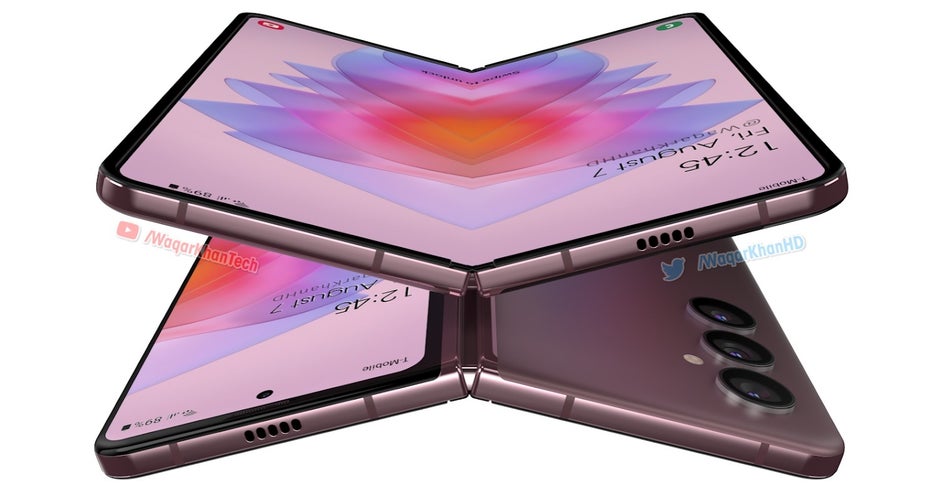 Another render of the Galaxy Z Fold 4 - 5G Samsung Galaxy Z Fold 4 render stars in video