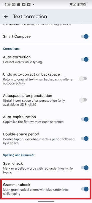 To use Grammar check, make sure it is enabled on Gboard - Google brings Gboard's real-time Grammar Check to all Android devices