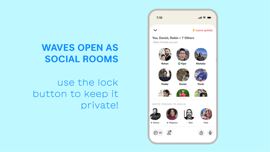 Clubhouse's new Wave update makes it easier to start a room with friends who are online
