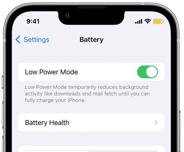 Enabling Low Power Mode can extend your battery life - Apple explains what to do to fix iOS 15.4 battery life issue;  you might not like the answer
