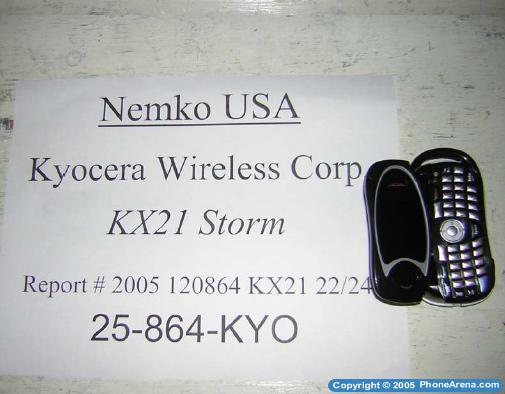 Kyocera KX21 Storm messaging phone appears on FCC' site 