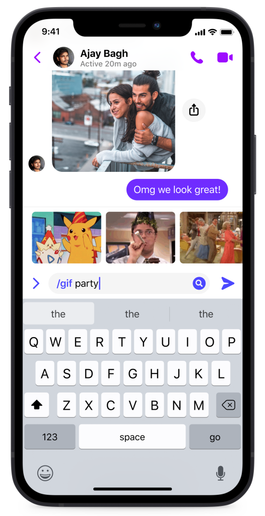 The GIF shortcut - Facebook Messenger update brings fun message shortcuts to spice up your group chat