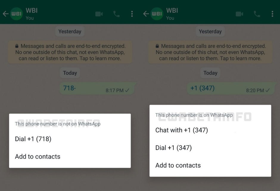 WhatsApp beta update for Android 2.22.8.11 includes shortcuts for phone numbers tapped from a chat bubble - WhatsApp limits the number of messages users can forward to prevent spread of misinformation