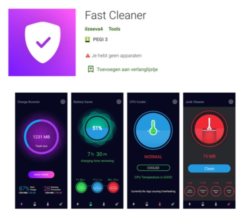 The only fast cleaning this app did was clean out victim's cash out of their banking account - Fake black screen used by Android attackers to dupe victims and steal their banking info