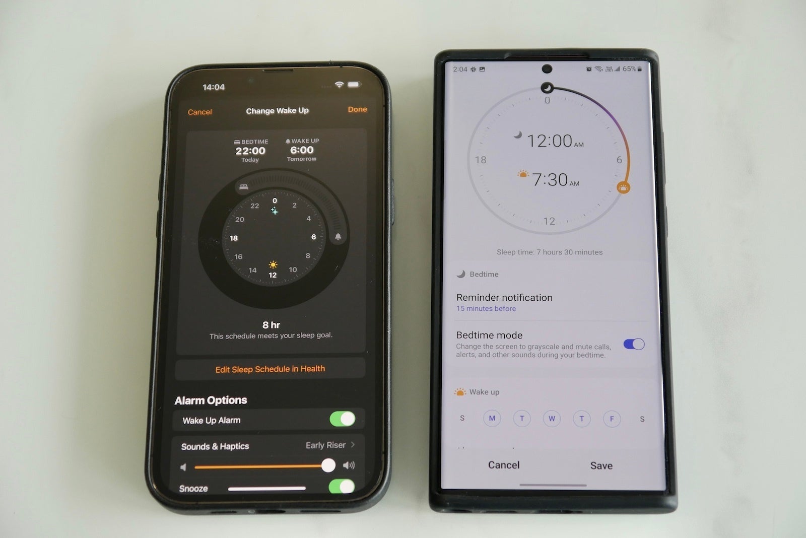 Sleep Schedule on iPhone, Bedtime on S22 Ultra - The Bedtime Mode on the Galaxy S22 is a hot mess. Let's untangle it