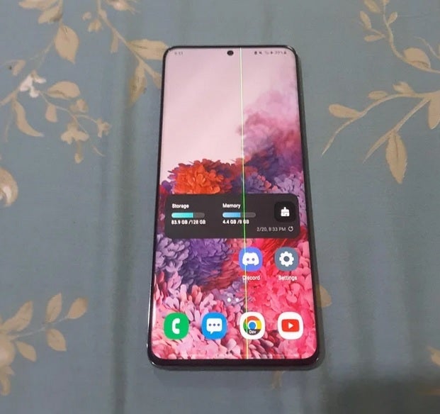 samsung s20 fe screen glitch