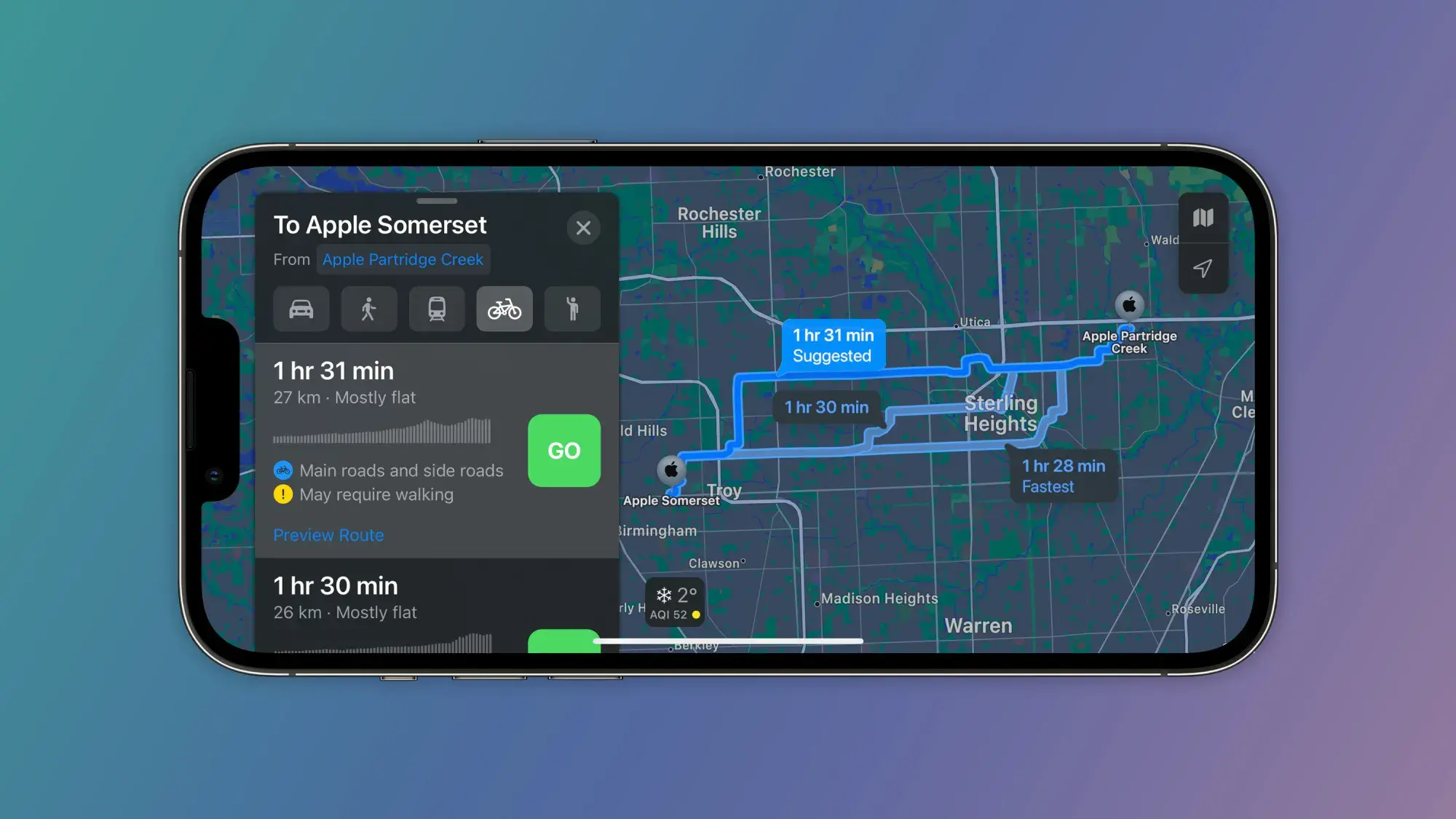 Apple Maps cycling directions feature expands to Chicago, Detroit, and other US cities