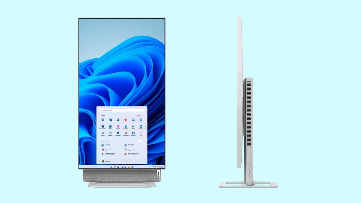 The Lenovo Yoga AIO 7 looks sleek - This sleek 27" all-in-one PC connects to your phone and has a rotating screen