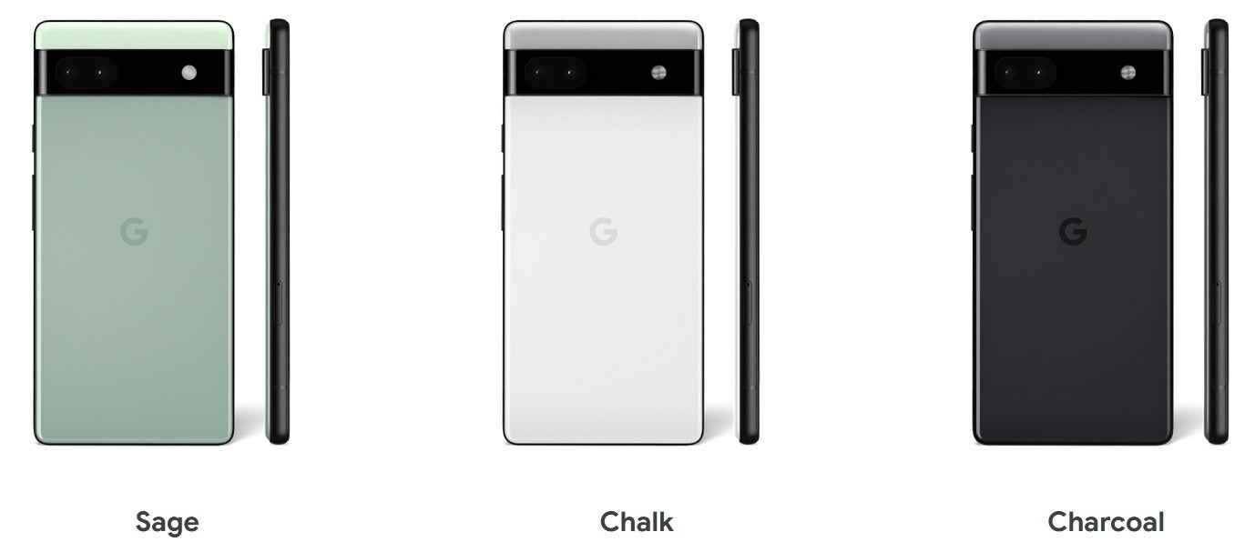 The Pixel 6a features three color options - Google exec confirms: new under-display fingerprint scanner for Pixel 6a