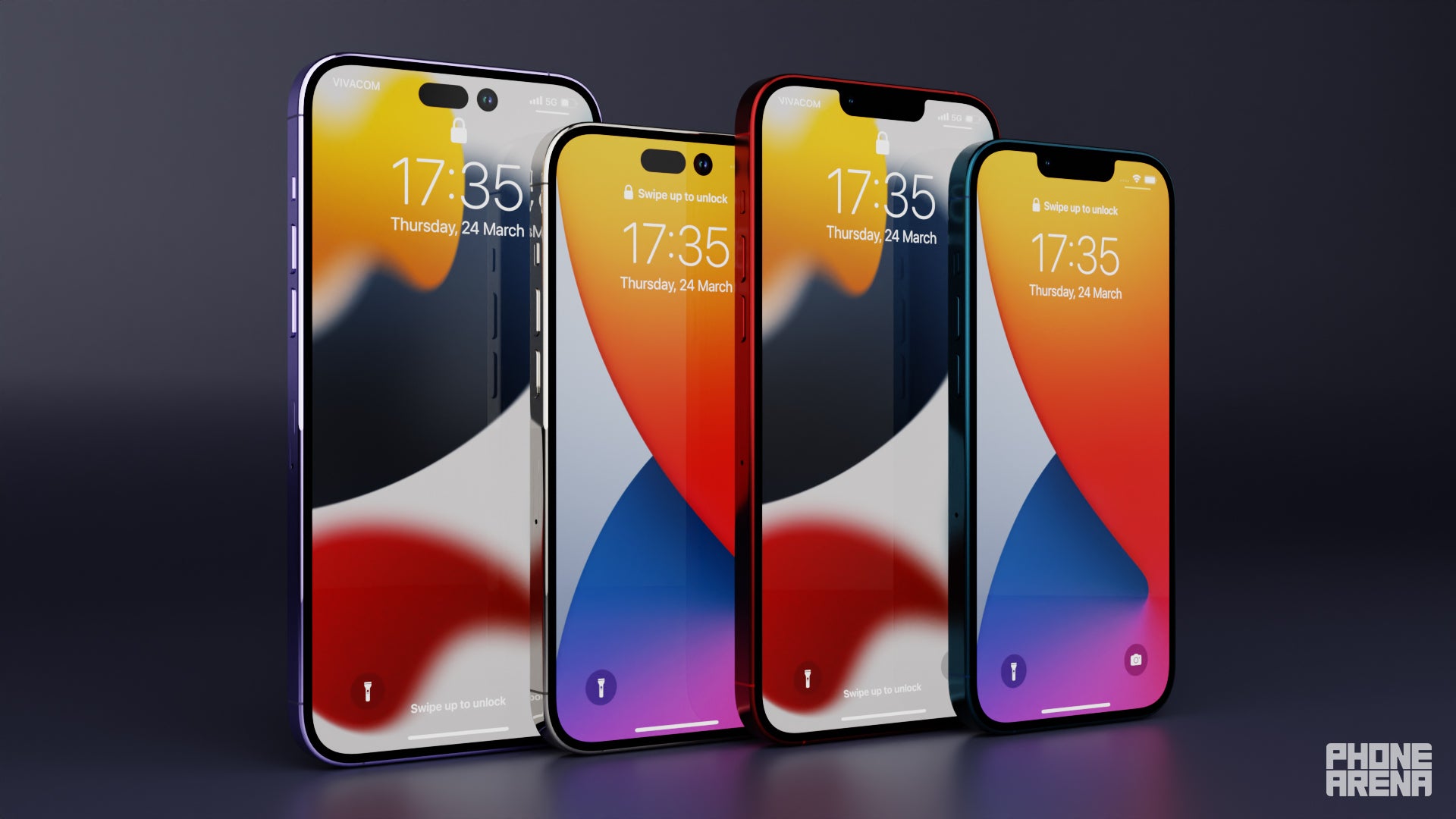 Renders showcasing the prospective iPhone 14 lineup, based on the information available as of now. No Mini version is expected.  - A love letter to small phones and the iPhone Mini: Why it has to stay