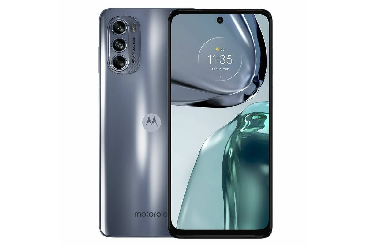Leaked&nbsp;Moto G62 5G image showcases a vertical camera array and a punch-hole cutout - Rumored Moto G62 5G packs a lot of punch for just over $300
