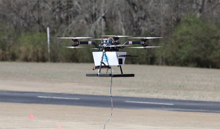 A Flying COW drone provides enhanced 4G and 5G coverage to AT&T subscribers - If you see a Flying COW, don't be alarmed; it's just AT&T temporarily improving its 5G signal