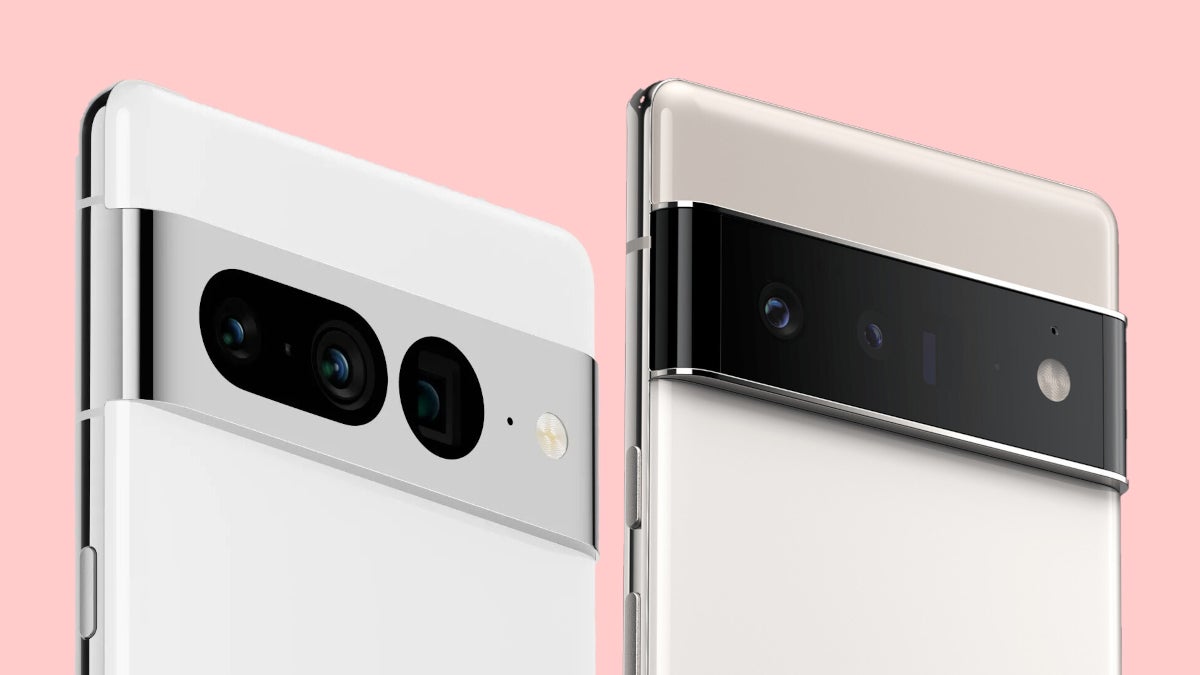 Pixel 7 Pro at left, Pixel 6 Pro on the right - Google Tensor 2 chipset expected to be built by Samsung using its 4nm process node