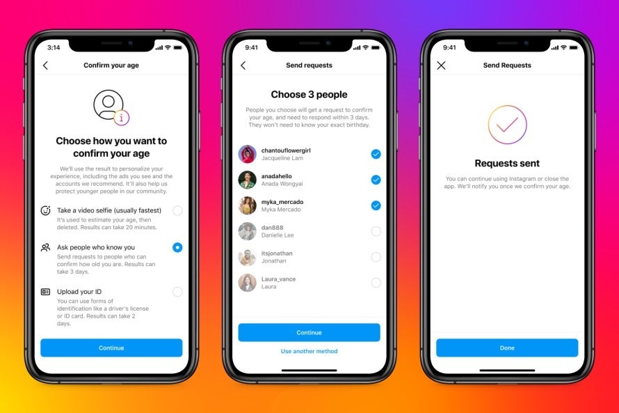 Instagram will use video selfies to try and guess your age, ask people to vouch for you