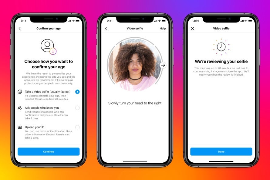 Instagram will use video selfies to try and guess your age, ask people to vouch for you