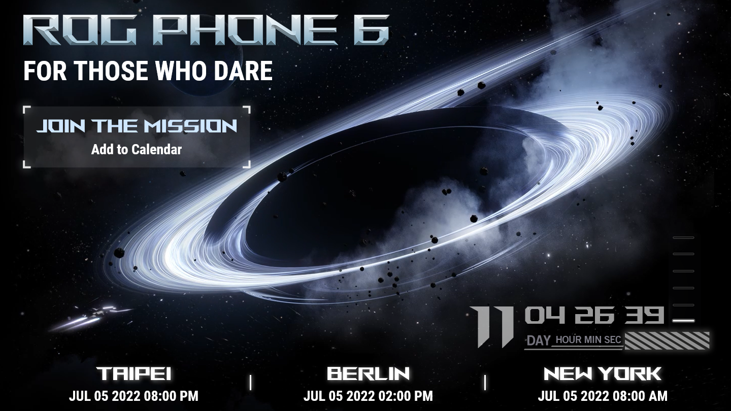 The launch event will officially be held on July 5, coming really, really soon - Asus ROG Phone 6 appears on Geekbench sporting Snapdragon 8+ Gen 1 and 16GB of RAM