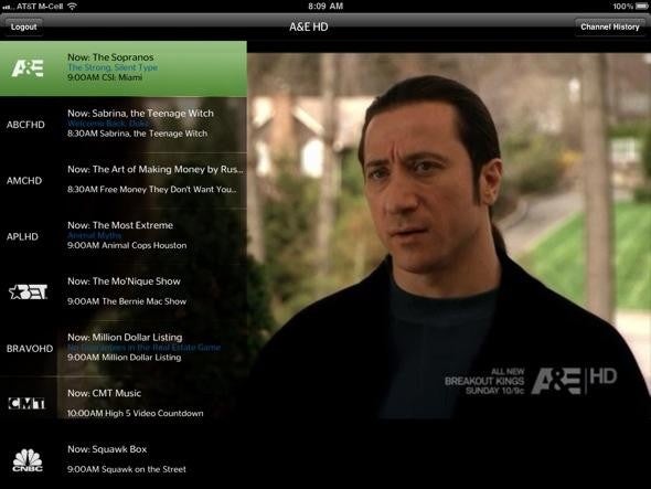 The free Time Warner Cable app for the Apple iPad offers 32 live streaming channels for your viewing pleasure; the networks claim the rights to this programming - Time Warner Cable&#039;s Apple iPad app becomes the subject of cease and desist orders