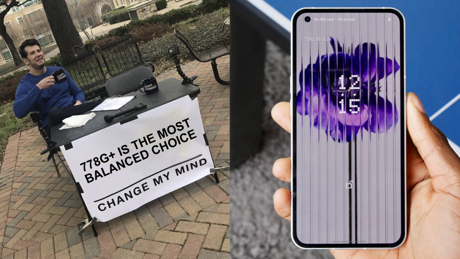 The photo on the left was posted by Pei on Twitter.  Cheeky.  Nothing Phone: Carl Pei's anti-iPhone Android falls into the OnePlus mainstream trap, but that's OK!