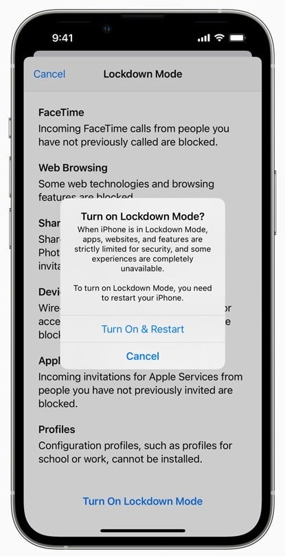 Lockdown Mode, when enabled, will protect you if you are being targeted by a powerful cyber attack - Apple to protect high-profile users with a new &quot;Lockdown Mode&quot; for iPhones, iPads, and Macs