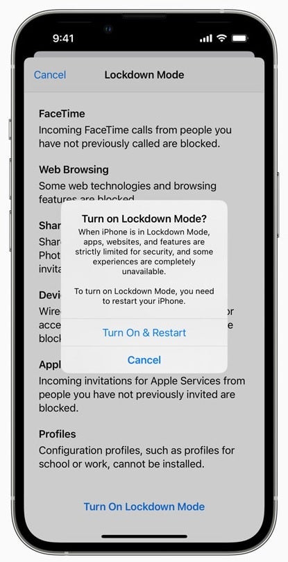 Lockdown Mode, when enabled, will protect you if you are being targeted by a powerful cyber attack - Apple to protect high-profile users with a new "Lockdown Mode" for iPhones, iPads, and Macs